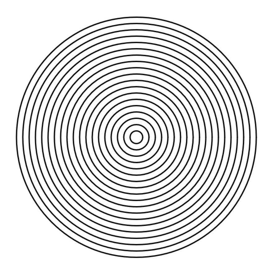 A series of circles which follow your pointer.
